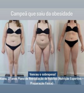 Paciente do Plano Reeducação de Hábitos - Nutrição e Preparação Física - Venceu a obesidade, perdeu mais de 13kg  de gordura